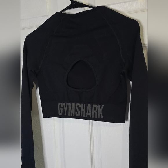 Gymshark Black Flex Long Sleeve Crop Top - Picture 6 of 6